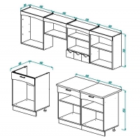 Кухонный гарнитур Легенда 4 (1,8м)